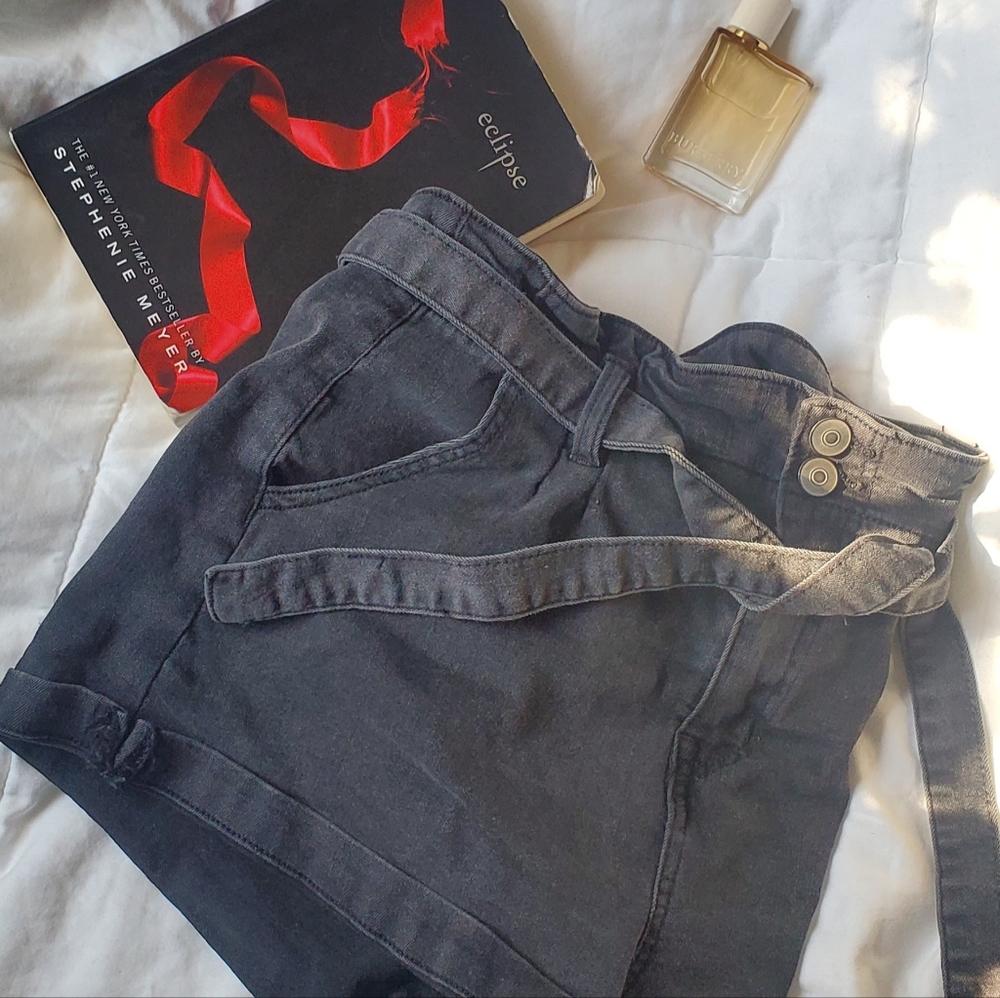 No boundries paperbag black shorts